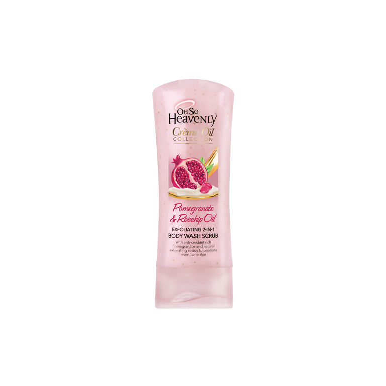 Oh So Heavenly Crème Oil Pomegranate & Rosehip Body Wash Scrub